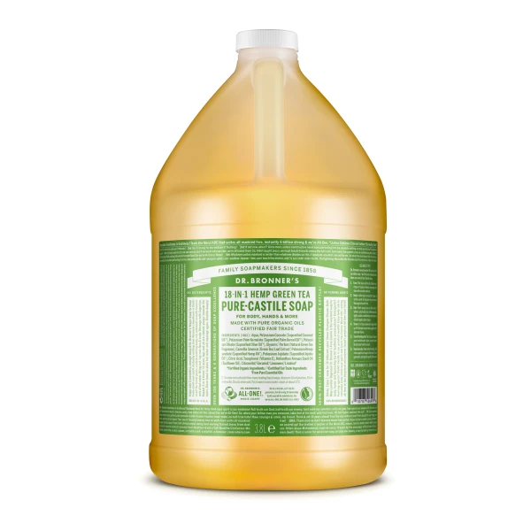 Dr. Bronners 18-in-1 Flüssigseife Grüner Tee 3,8 Liter Gallone